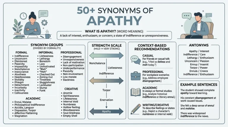 synonyms of apathy