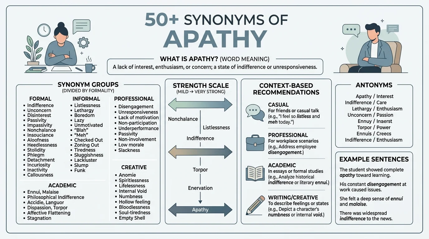 synonyms of apathy