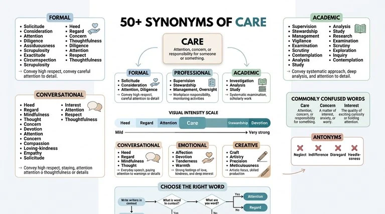 synonyms of care