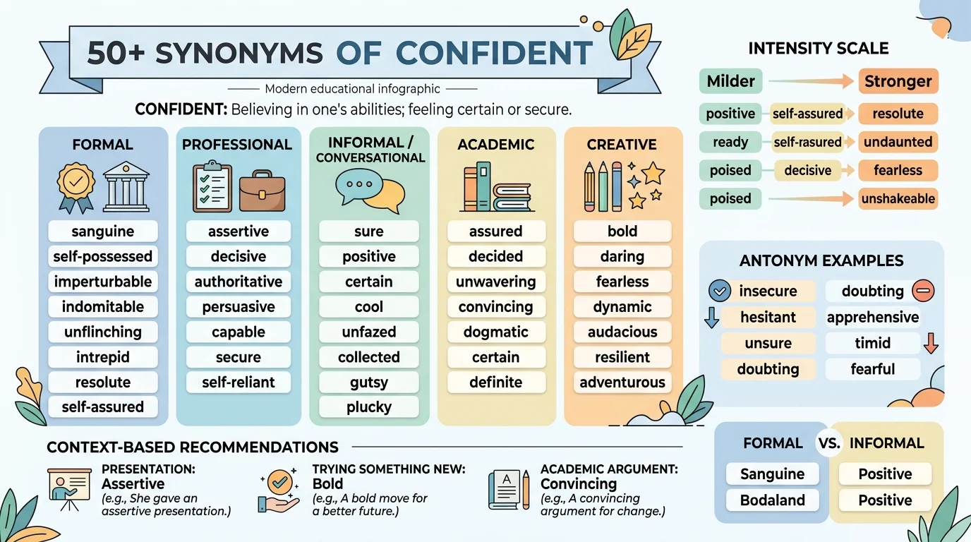 synonyms of confident
