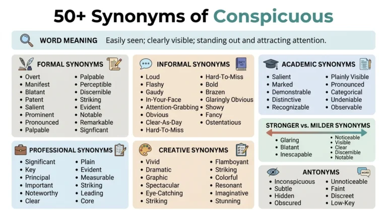 synonyms of conspicuous