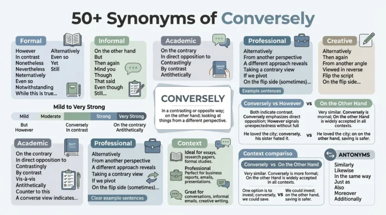 synonyms of conversely