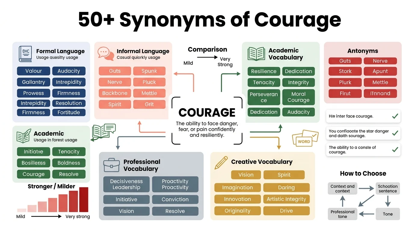 synonyms of courage