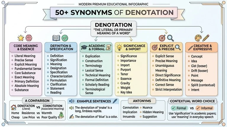 synonyms of denotation