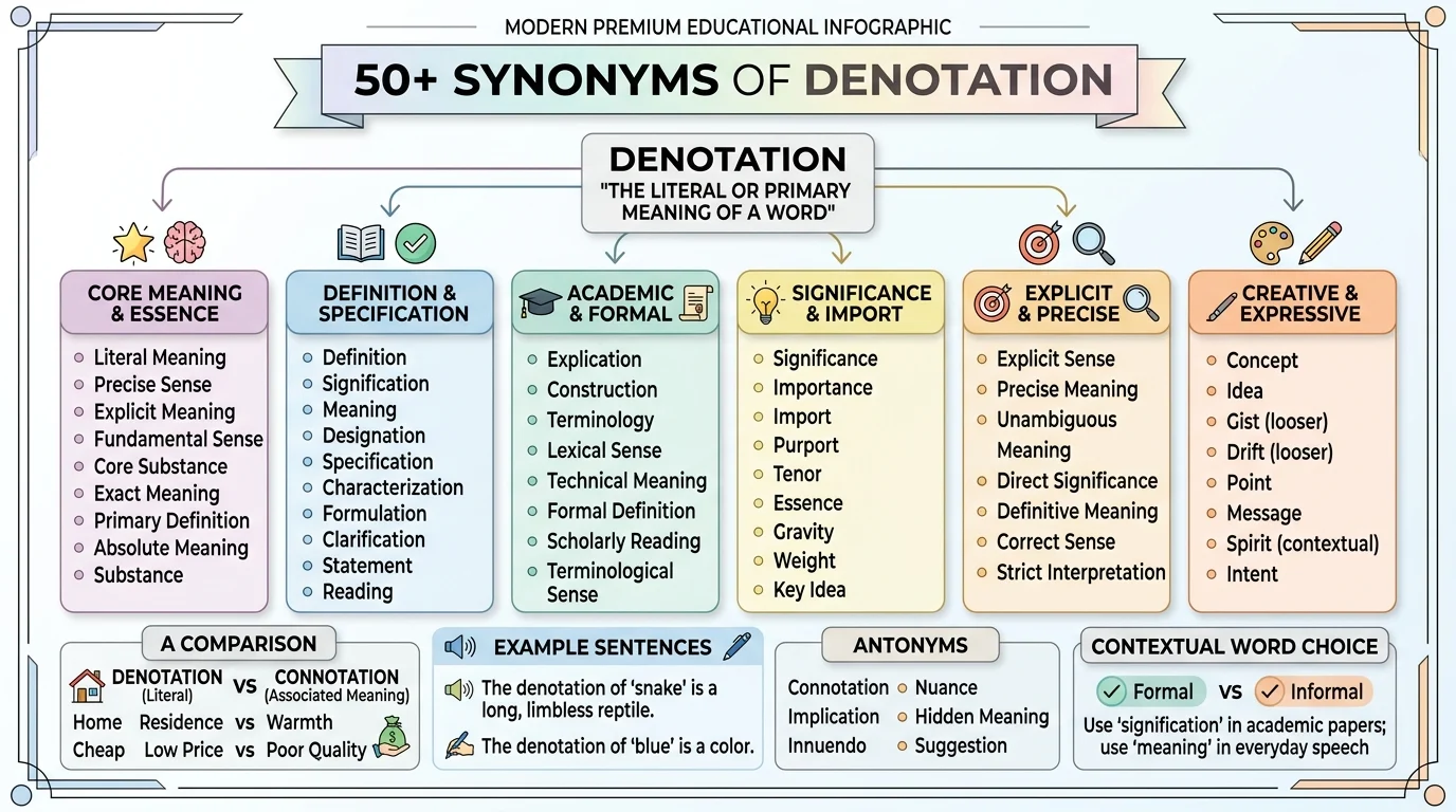 synonyms of denotation
