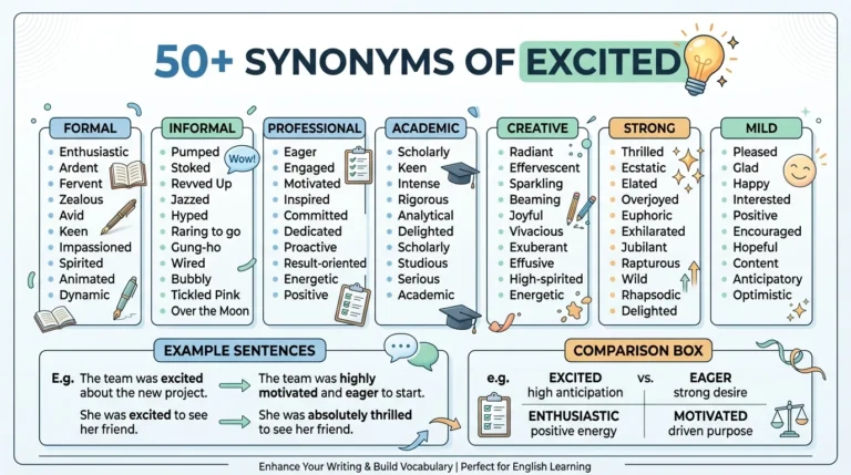 synonyms of excited