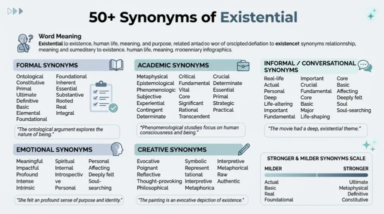 synonyms of existential