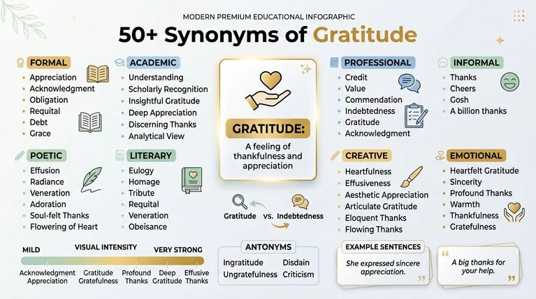 synonyms of gratitude