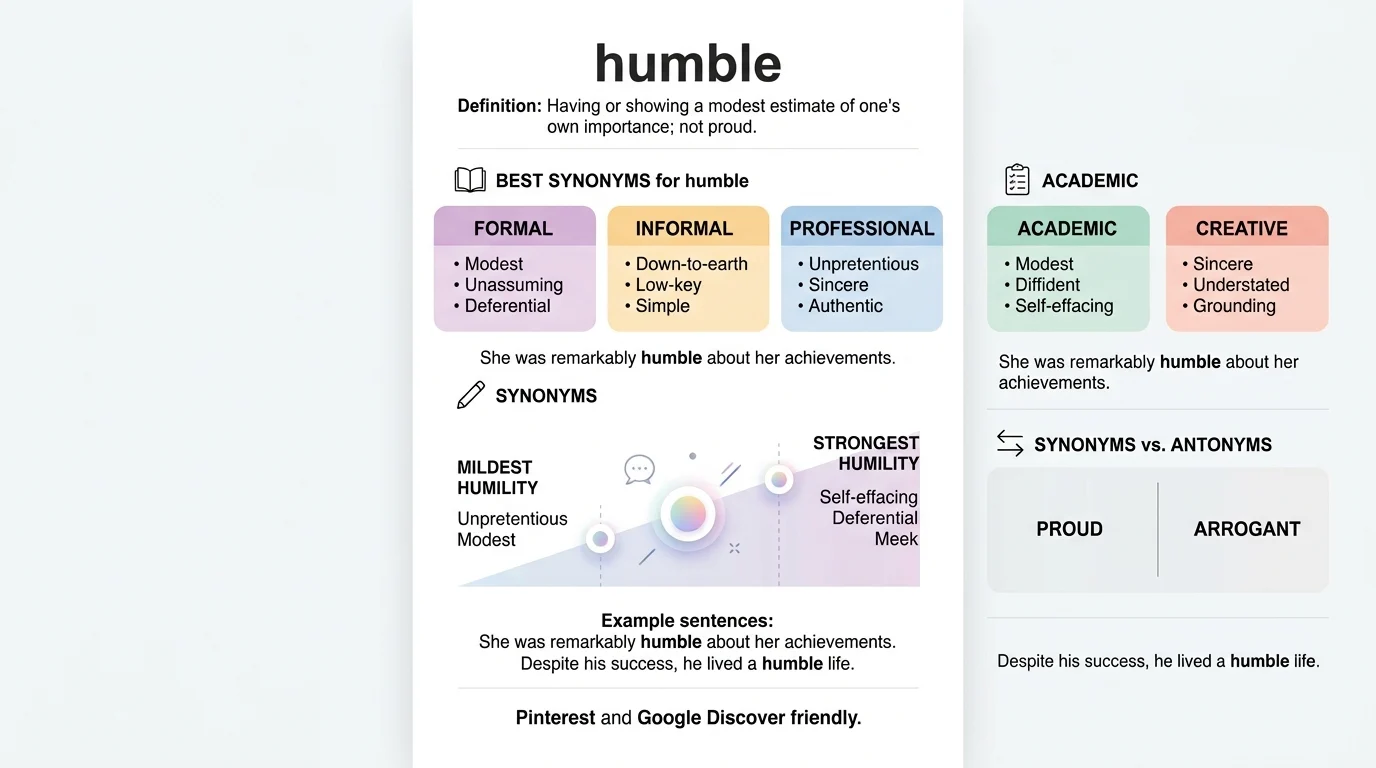 synonyms of humble