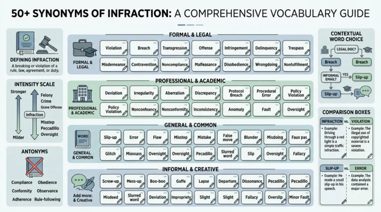 synonyms of infraction