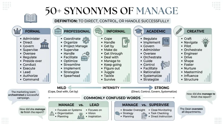synonyms of manage