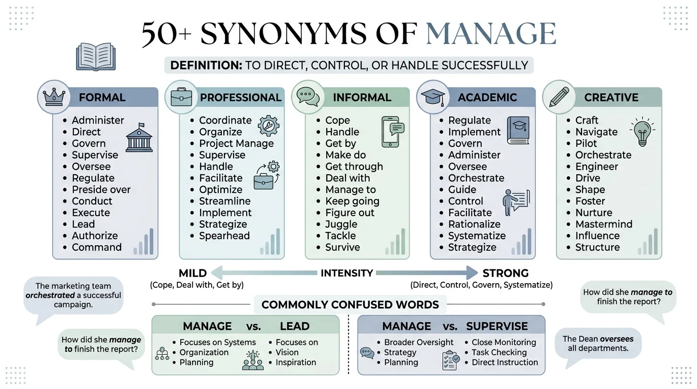 synonyms of manage