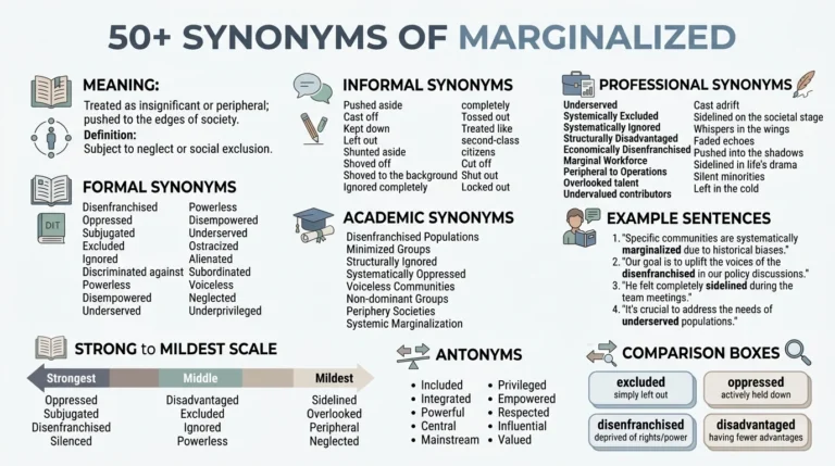 synonyms of marginalized