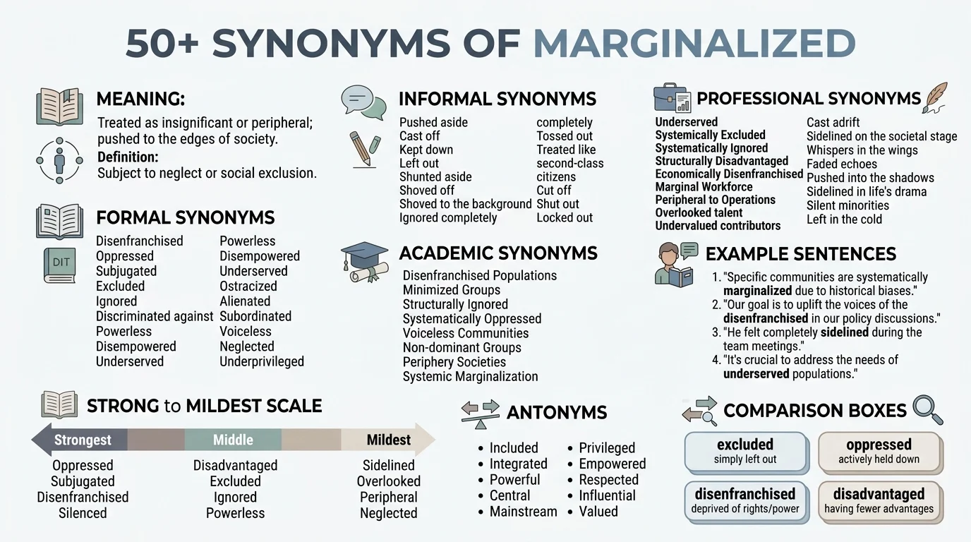 synonyms of marginalized