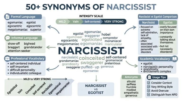 synonyms of narcissist