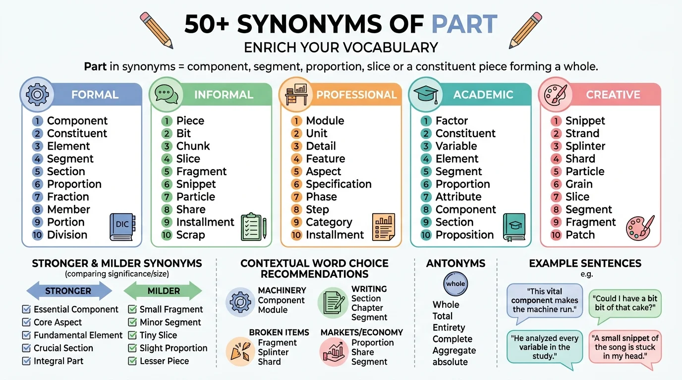 synonyms of part