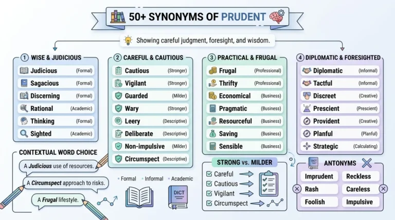 synonyms of prudent