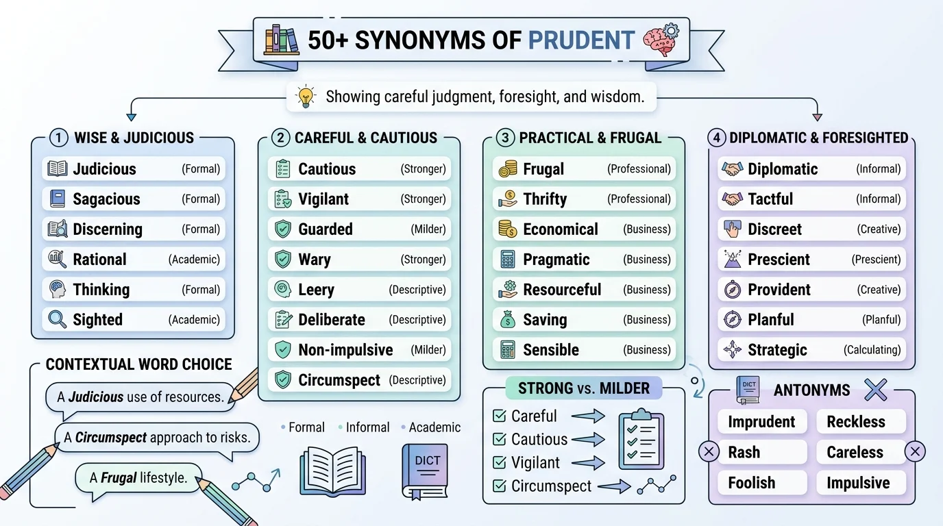 synonyms of prudent