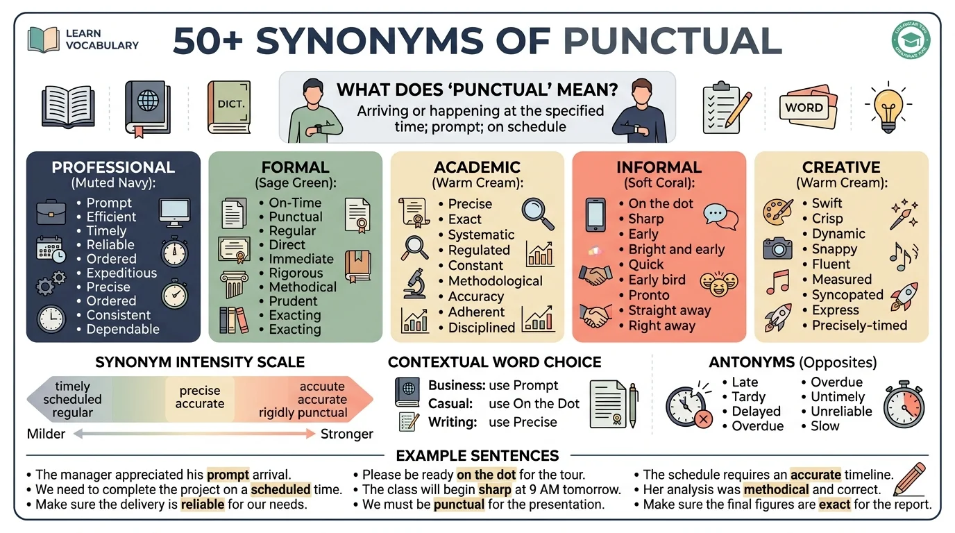 synonyms of punctual