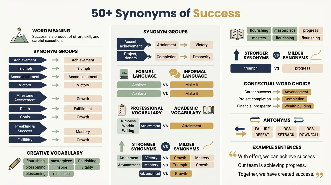 synonyms of success