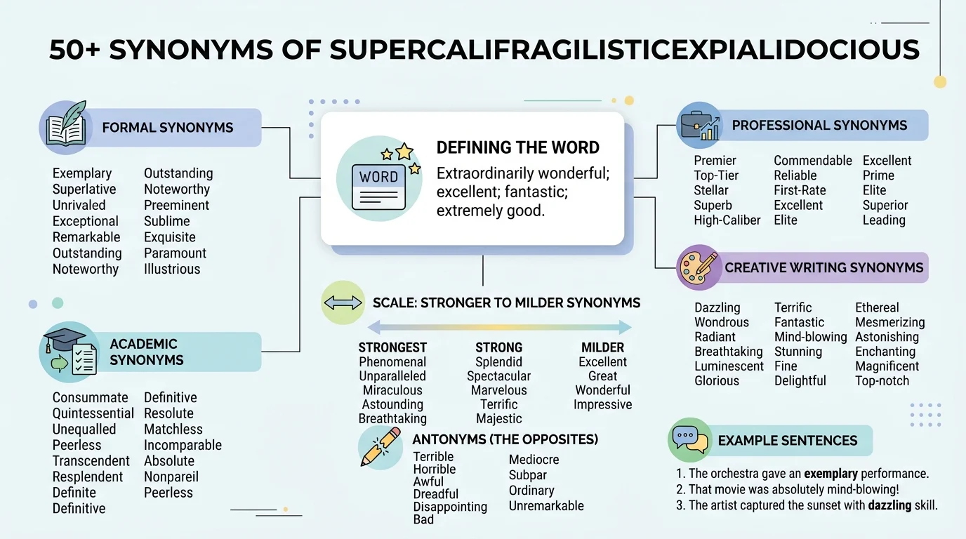 synonyms of supercalifragilisticexpialidocious