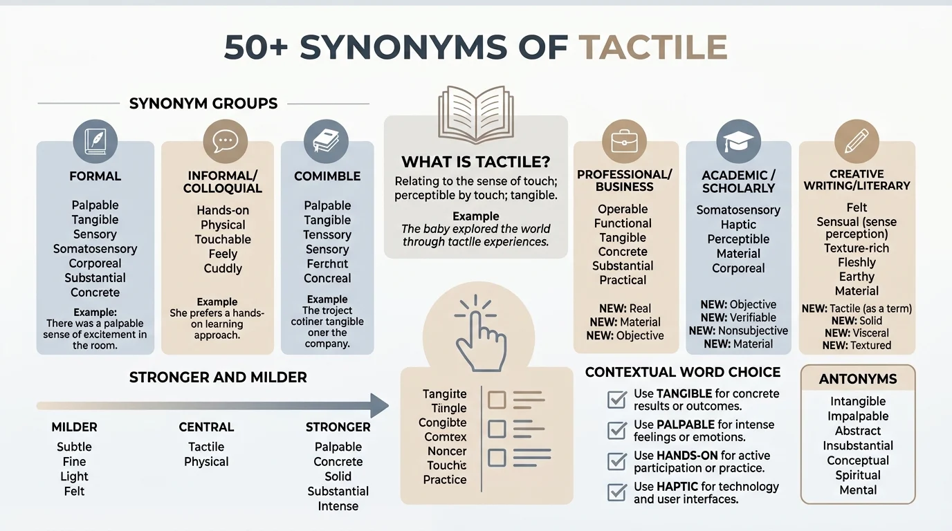 synonyms of tactile