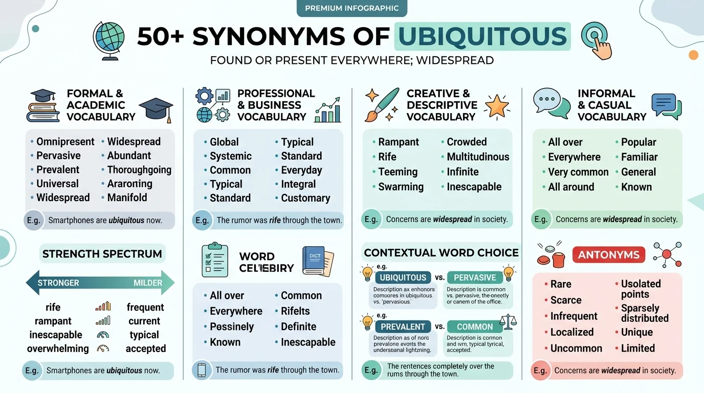 synonyms of ubiquitous