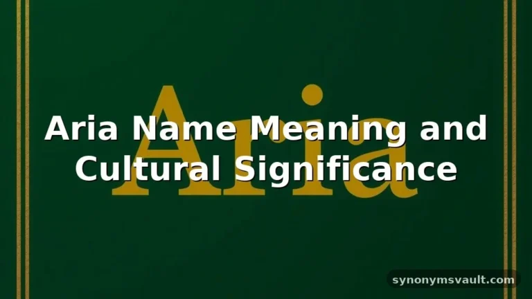 aria name meaning