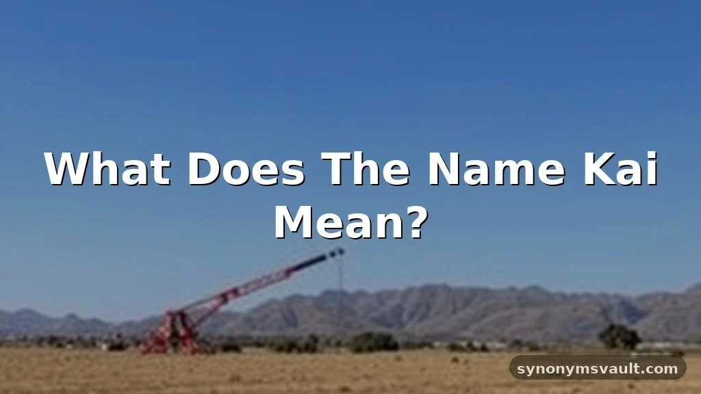 kai name meaning
