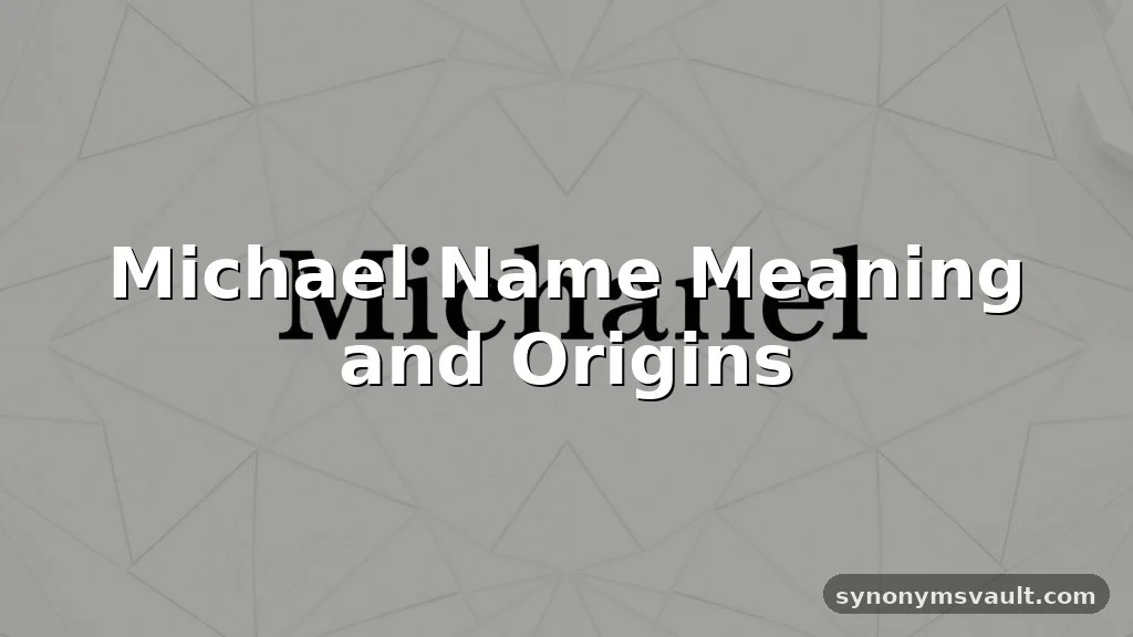 michael name meaning