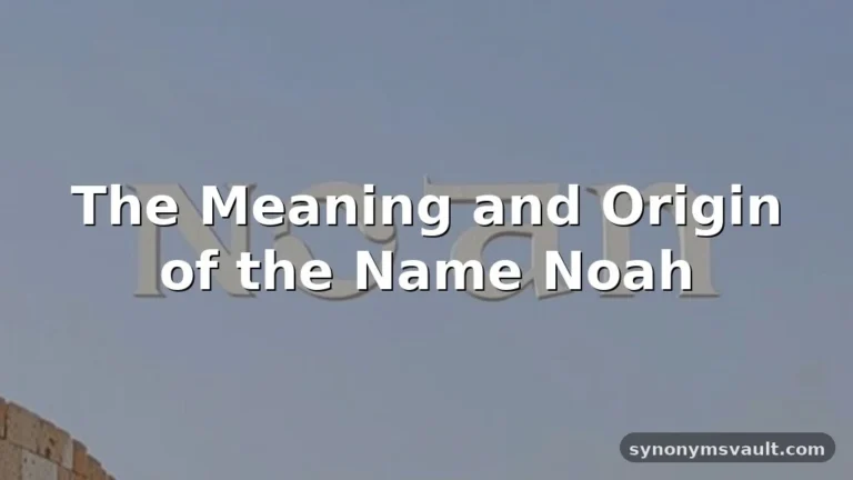 noah name meaning