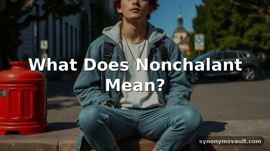 nonchalant meaning