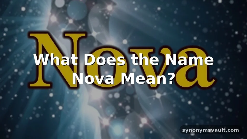 nova name meaning