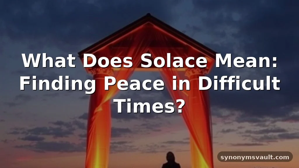 solace meaning