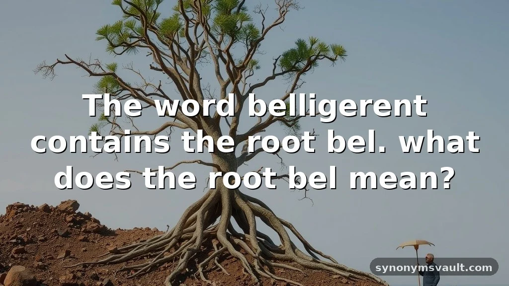 the word belligerent contains the root bel. what does the root bel mean?
