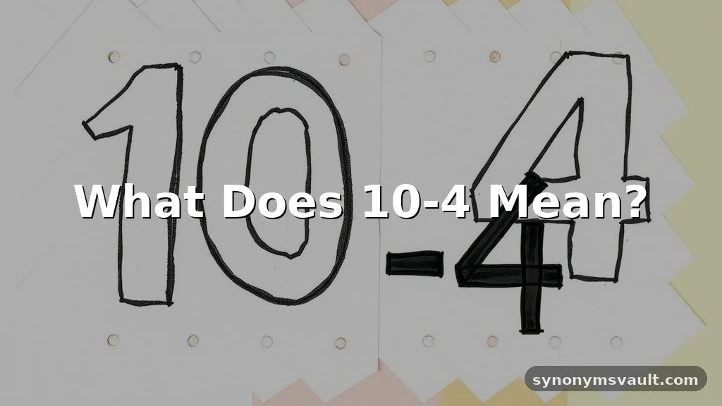 what does 10 4 mean