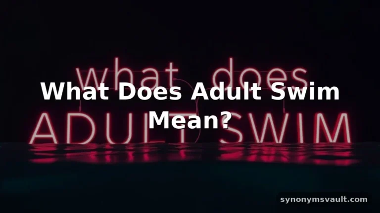 what does adult swim mean