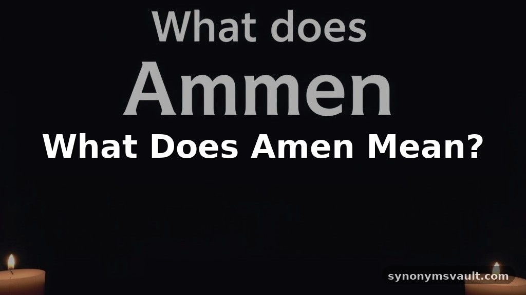 what does amen mean