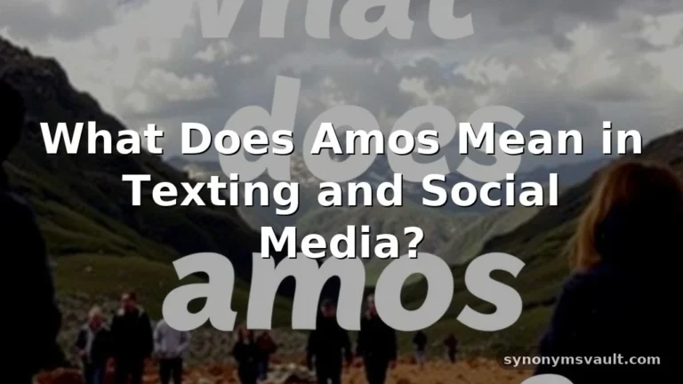 what does amos mean