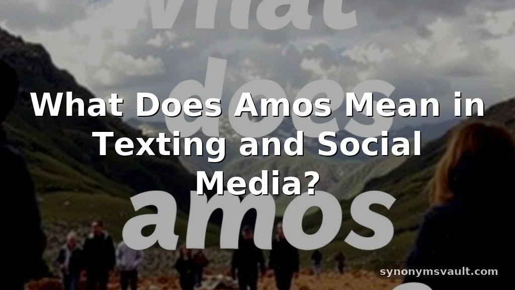 what does amos mean