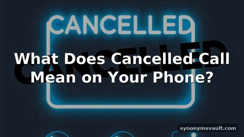 what does cancelled call mean