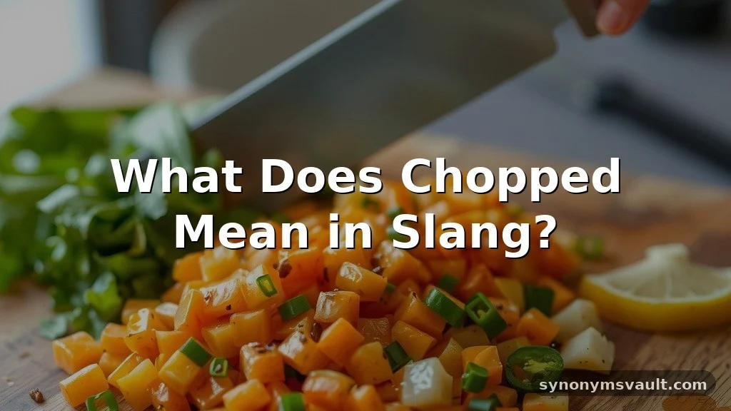 what does chopped mean in slang