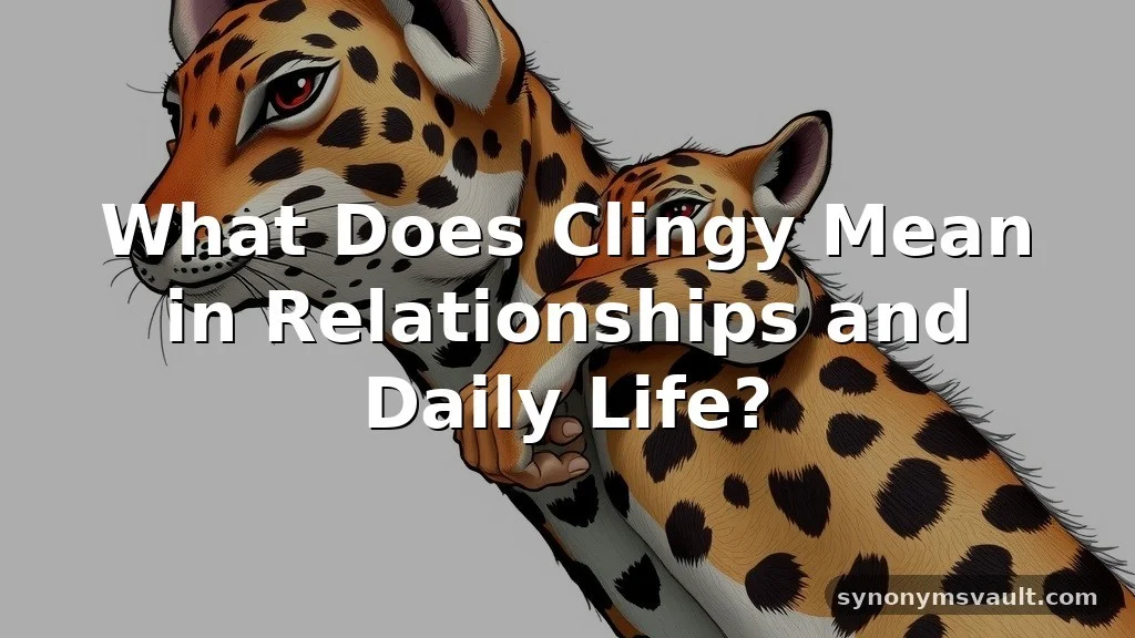 what does clingy mean