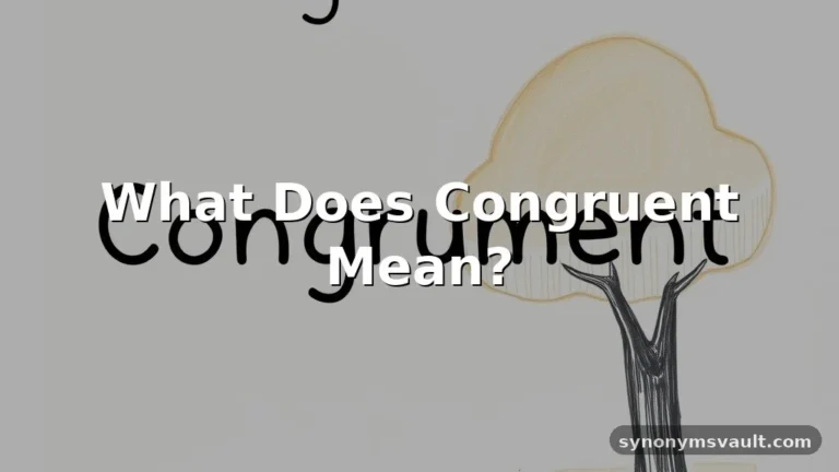 what does congruent mean