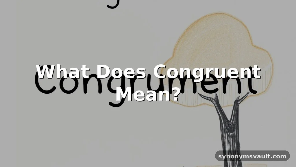 what does congruent mean