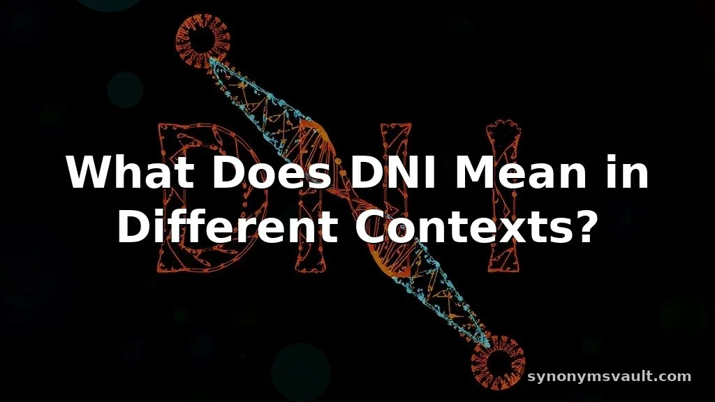 what does dni mean