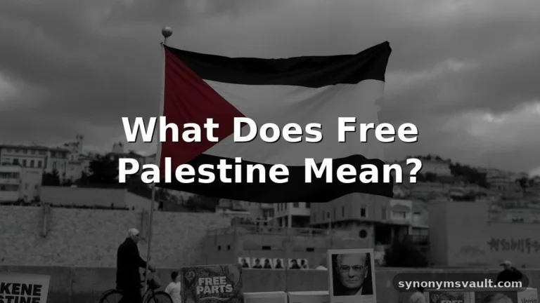 what does free palestine mean