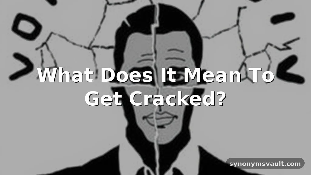 what does getting cracked mean