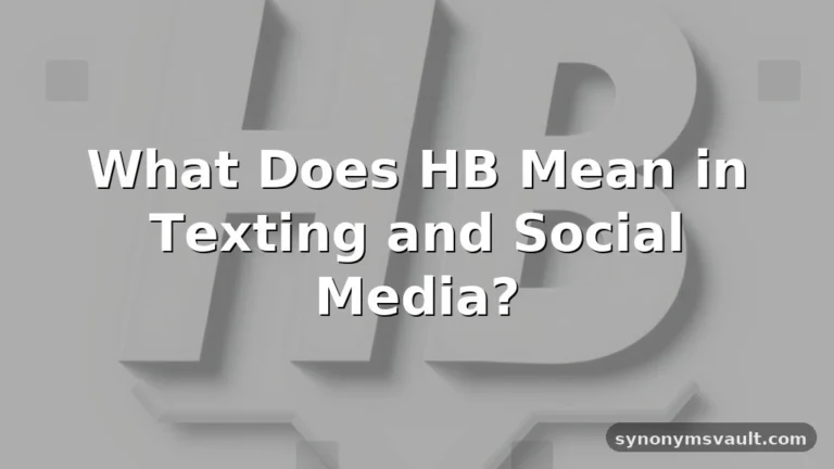 what does hb mean
