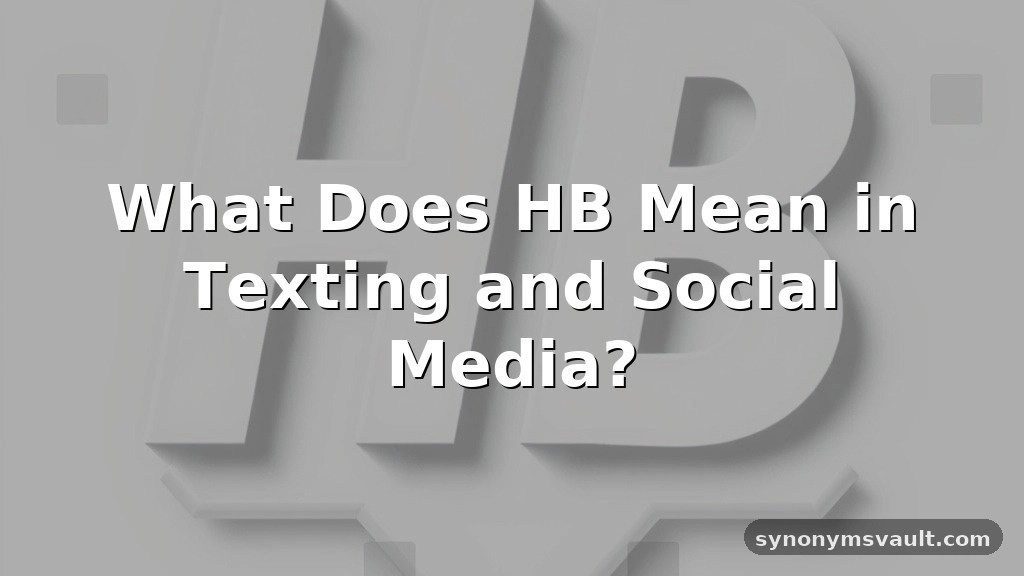 what does hb mean